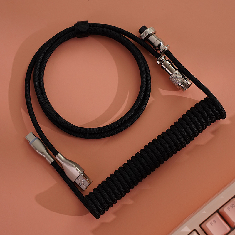 Gaming Keyboard Types - Kabel spiralny USB typu C do