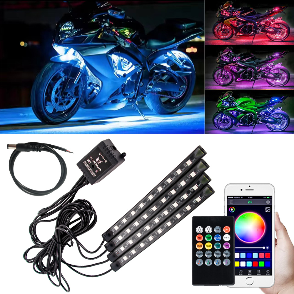 Rgb Underglow Strip - LED Motocykl Samochodowe nastrojowe oświetlenie stopy