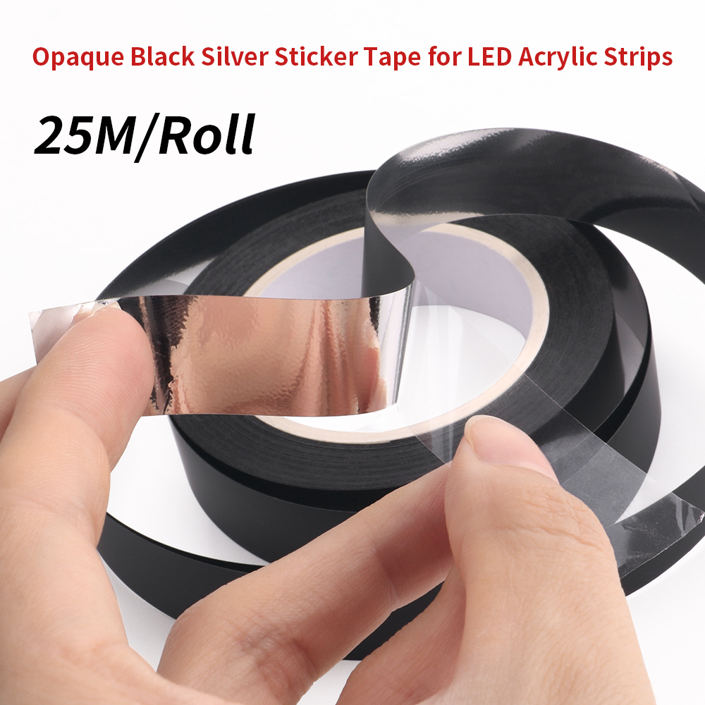 Rgb Underglow Strip - 25M/Roll Matowa czarna taśma samoprzylepna Nieprzezroczysta