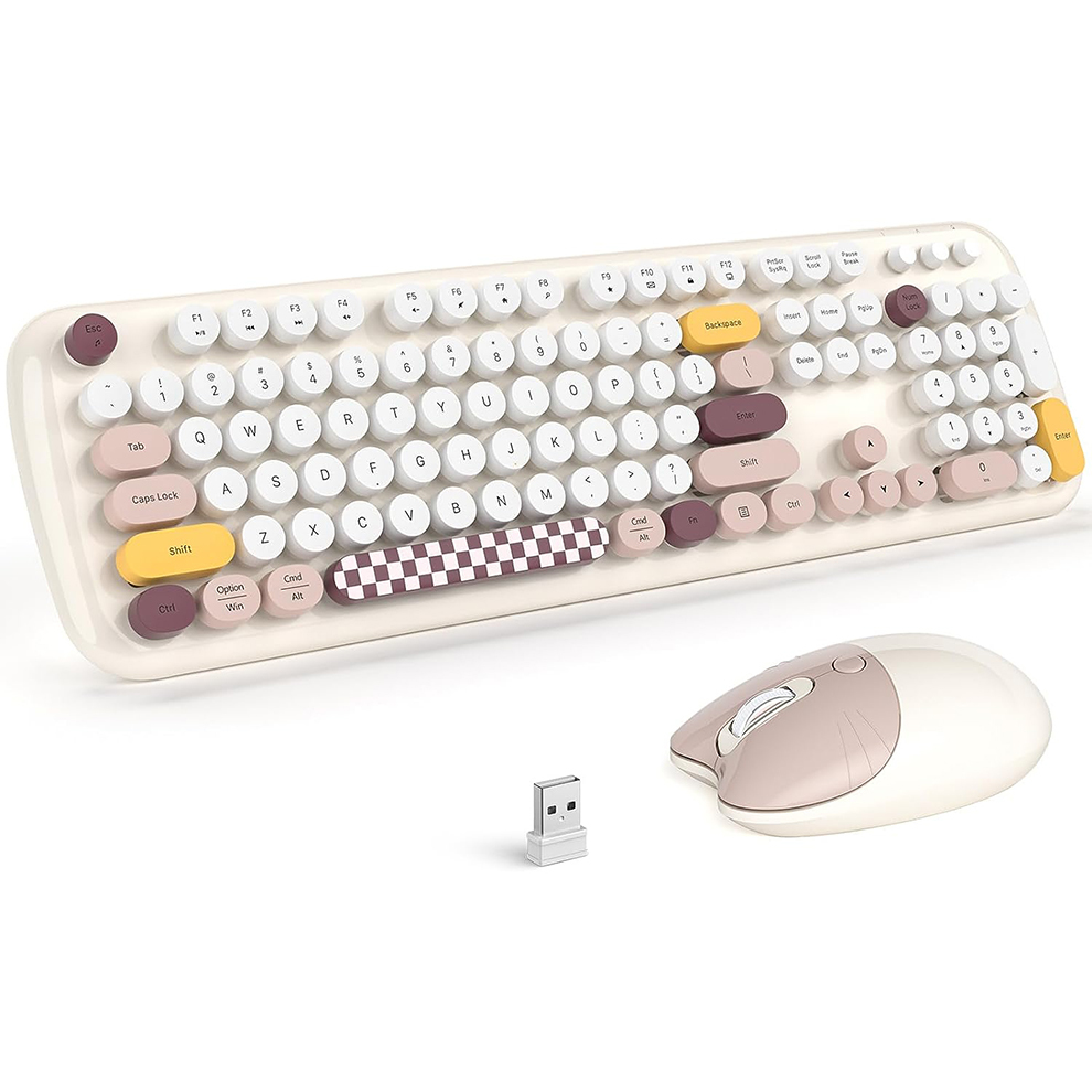 Gaming Keyboard Budget - Zestaw bezprzewodowej klawiatury i myszy MOFII,