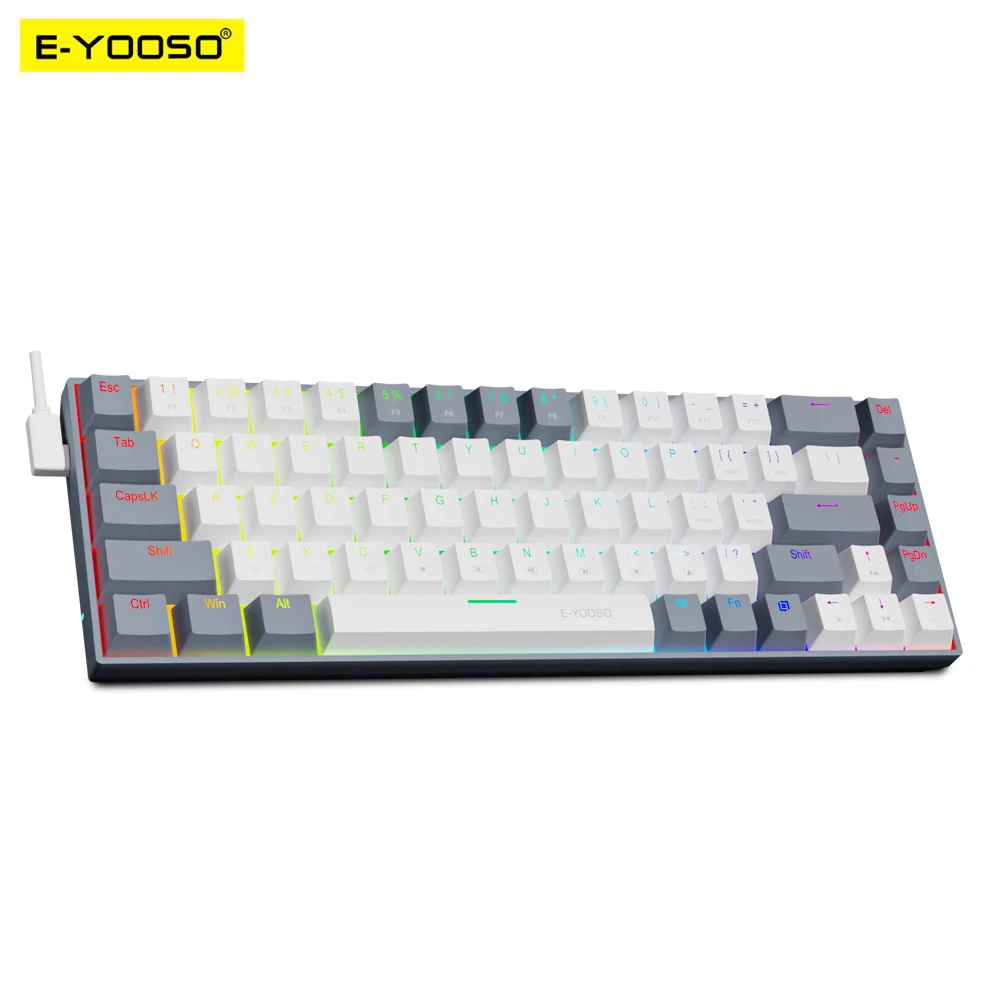 E-YOOSO Z686 RGB USB 60% Mini  – Gaming Keyboard Hand recenzja i cena