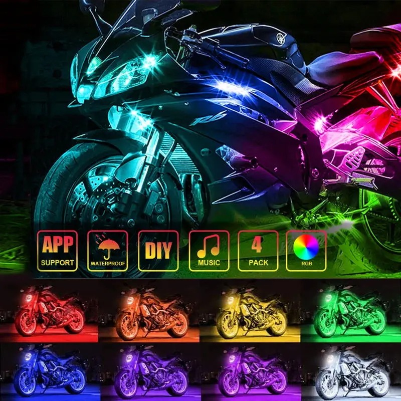 Motocyklowe oświetlenie dekora – Rgb Underglow Strip recenzja i cena
