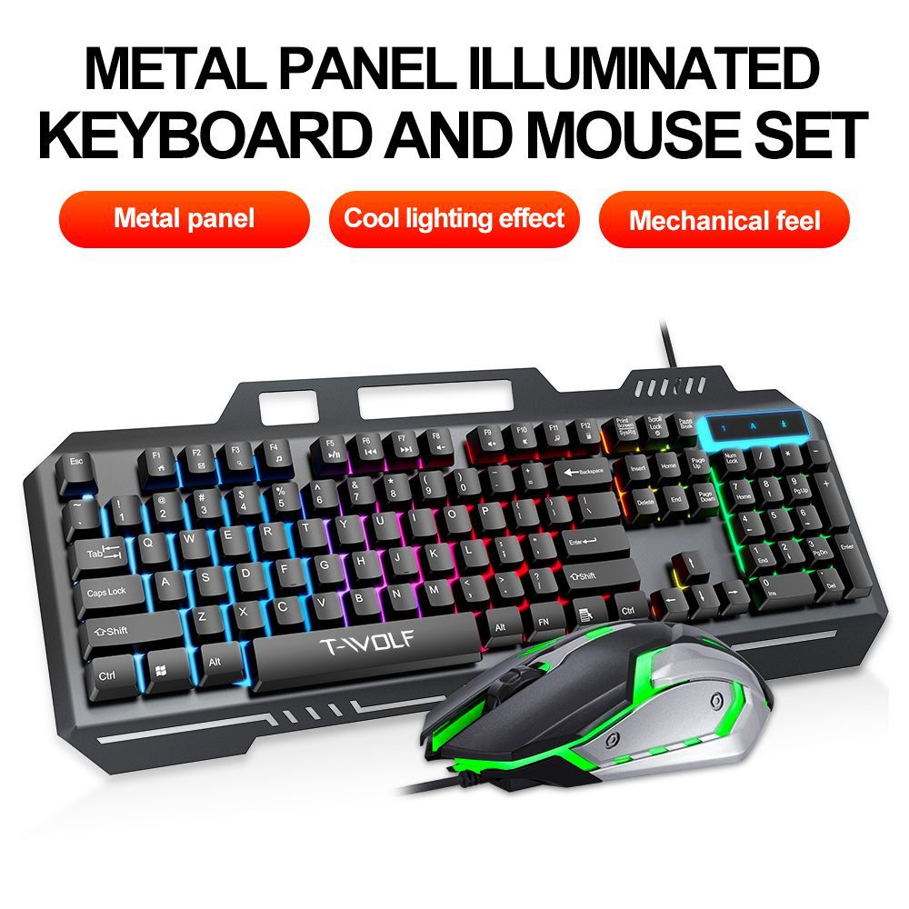T WOLF TF600 Podświetlana prze – Gaming Keyboard Mouse Combo recenzja i cena