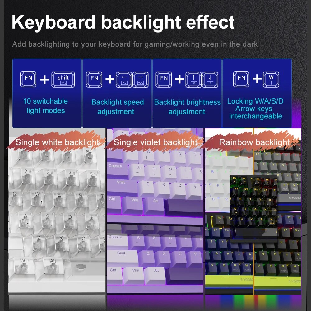 E-YOOSO Z94 mechaniczna klawia – Gaming Keyboard Budget recenzja i cena