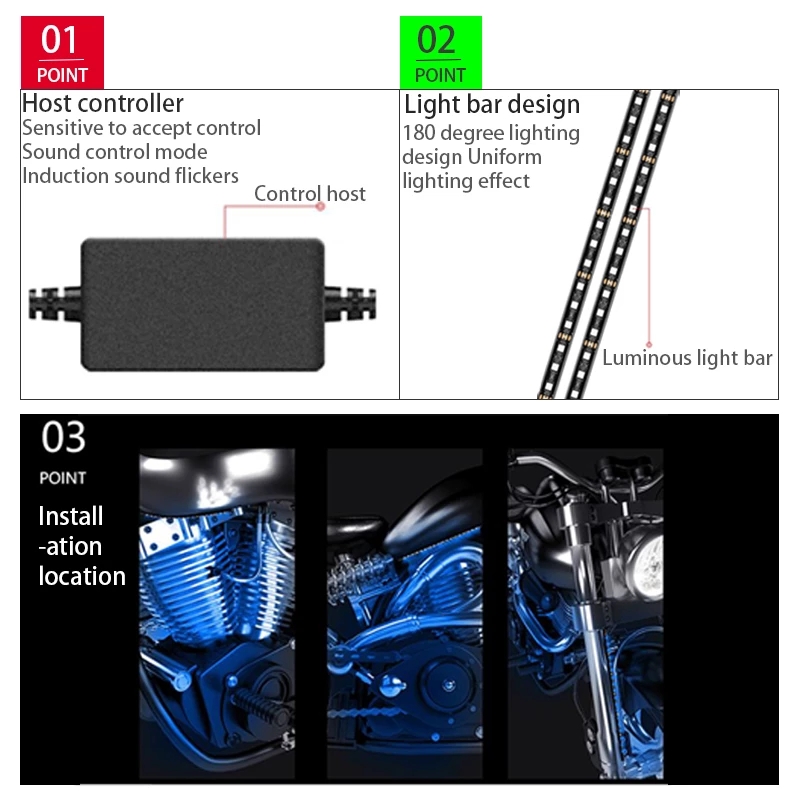 LED motocykl dekoracyjna listw – Rgb Underglow Strip recenzja i cena